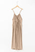 Spaghetti Straps Waist Tie Wide Leg Jumpsuit with Pockets